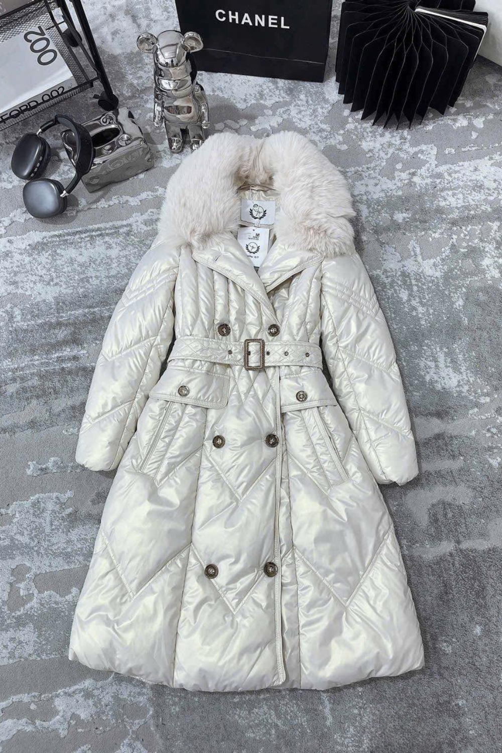 Alternative view of Quilted Down Jacket with Belt